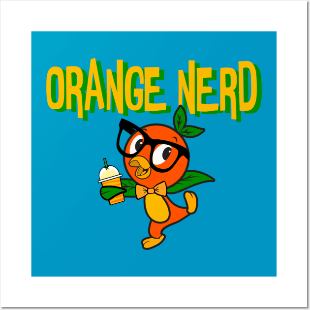 Orange Nerd Wall Art by EnchantedTikiTees